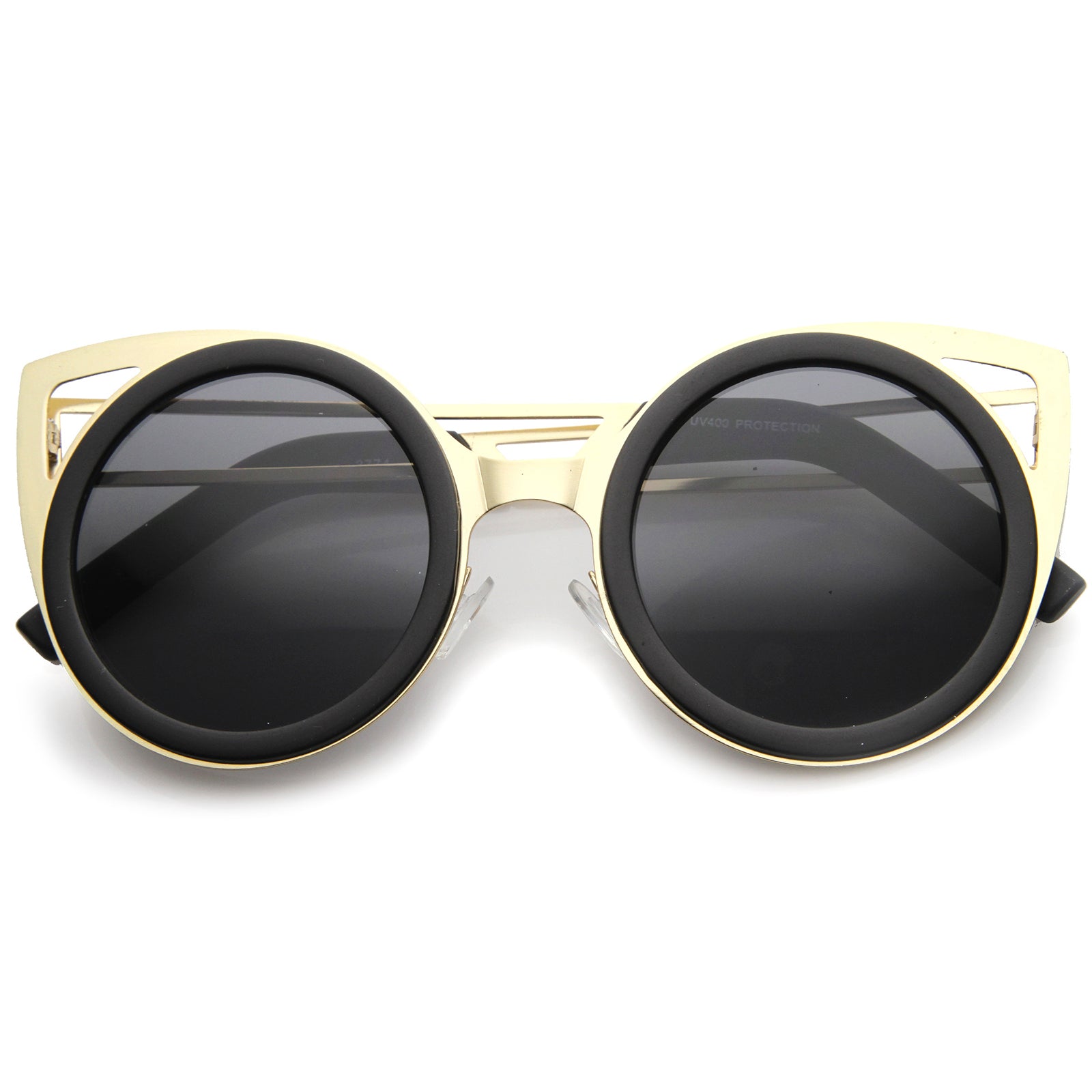 Womens Metal Cat Eye Sunglasses With UV400 Protected 