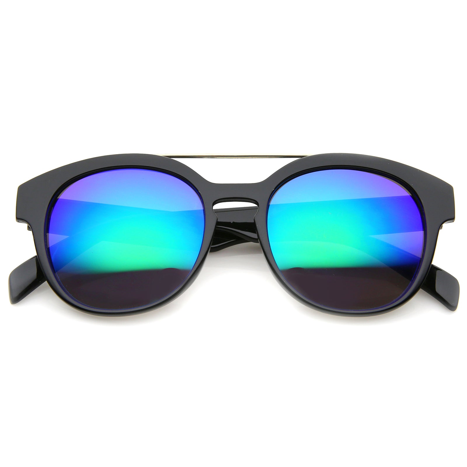 Black / Green Blue Mirror