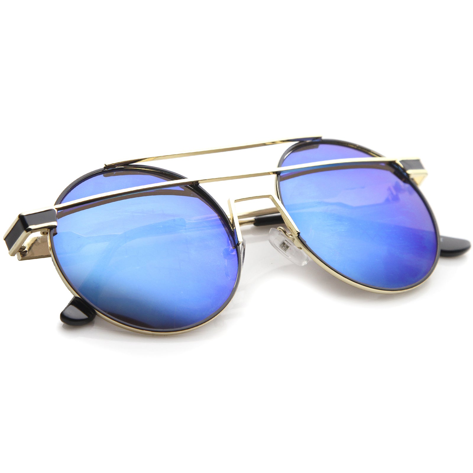 Gold-Black / Blue Mirror