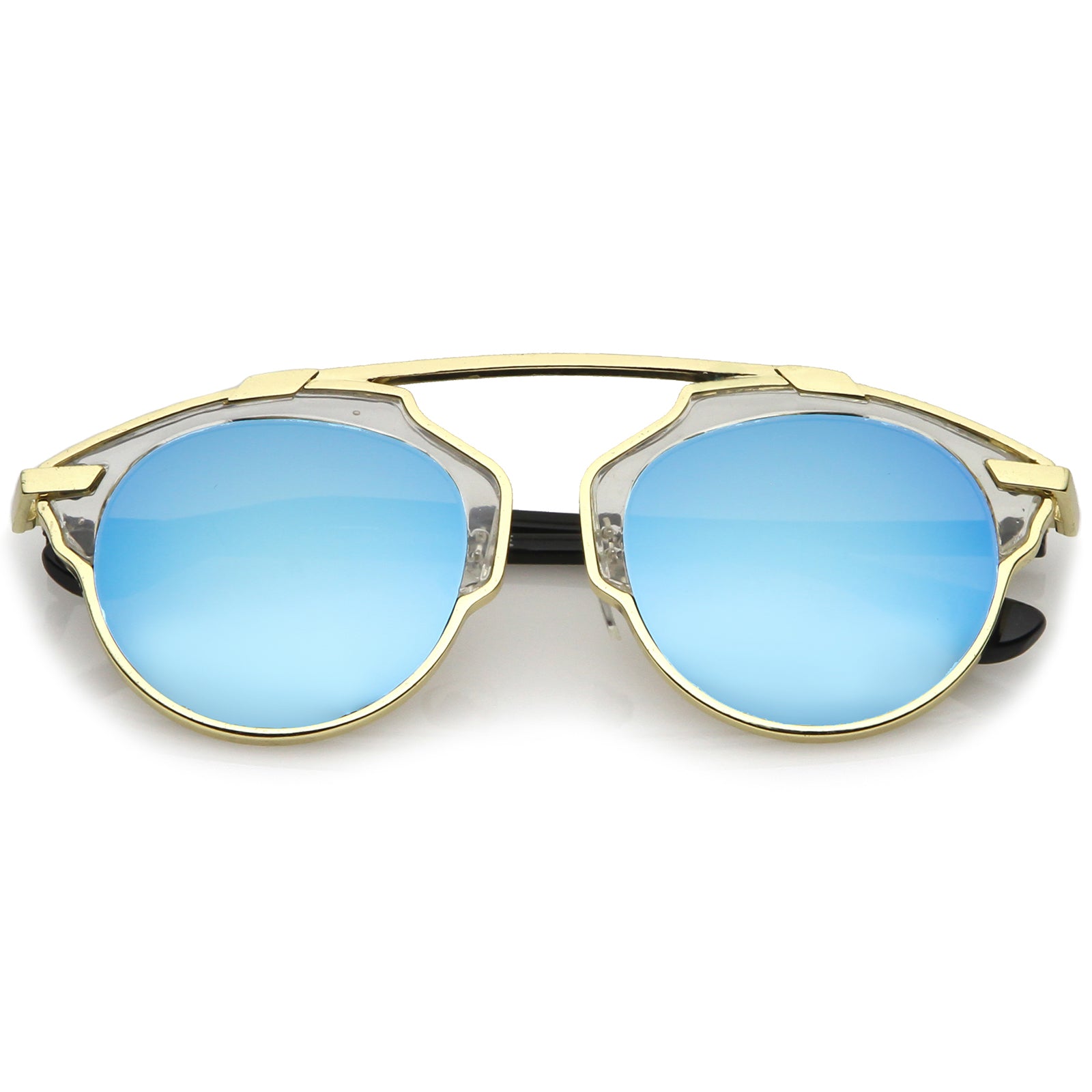 Gold-Clear / Blue Mirror