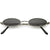 Extreme Small Oval Sunglasses Neutral Colored Flat Lens 51mm
