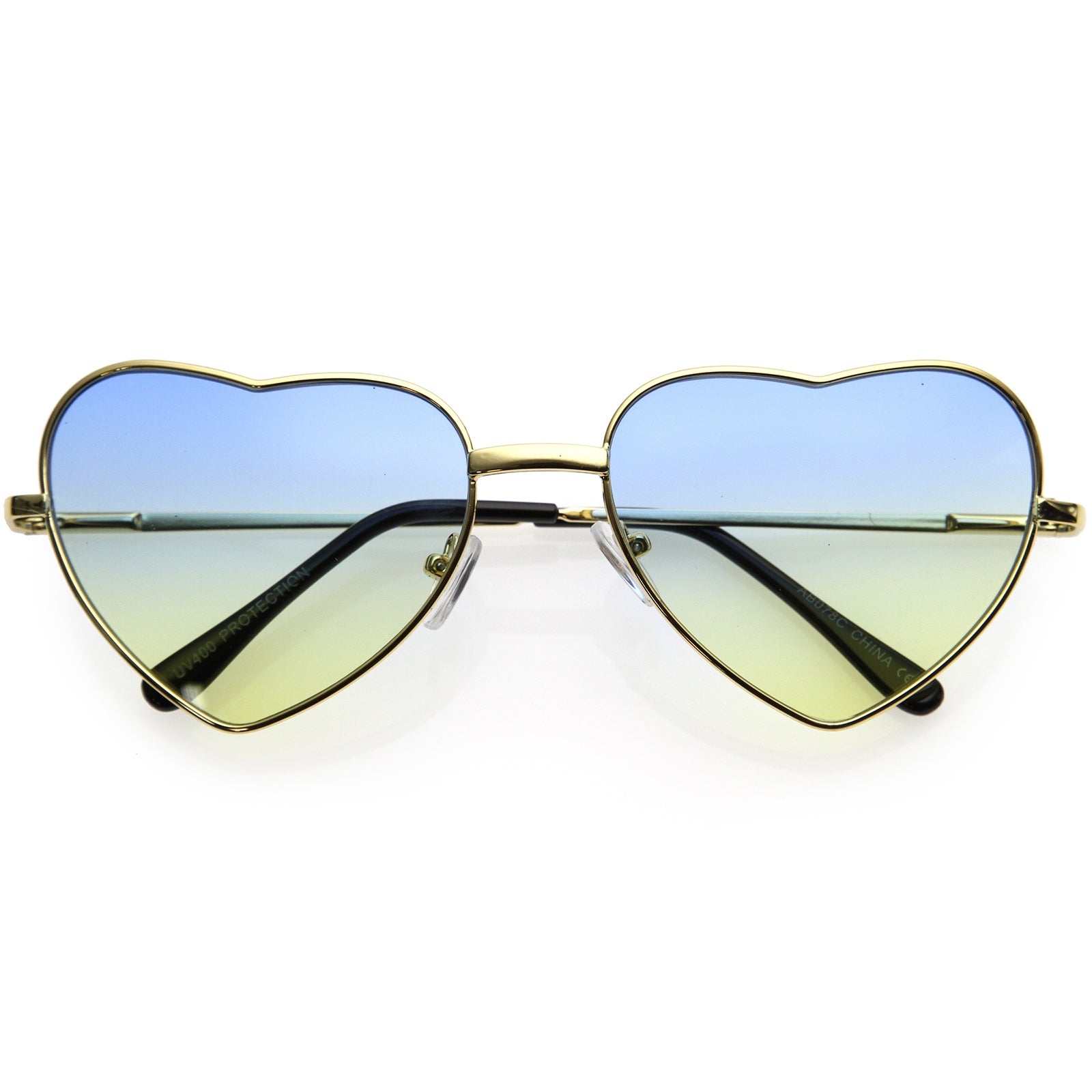 Metal Heart Sunglasses with UV400 Lens Protection Festival Accessories Heart Shape Sunglasses - Oversized  main image 2