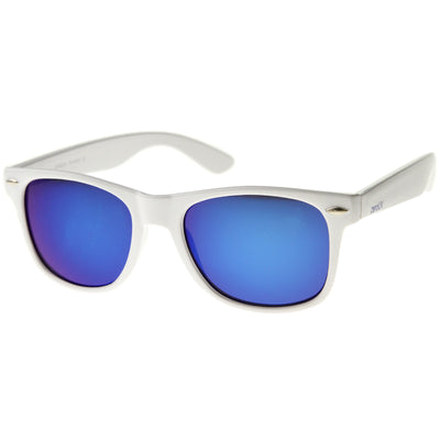 Horn Rimmed Color Mirrored Sunglasses