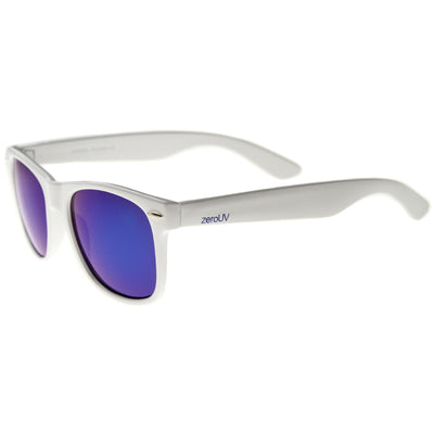 Horn Rimmed Color Mirrored Sunglasses
