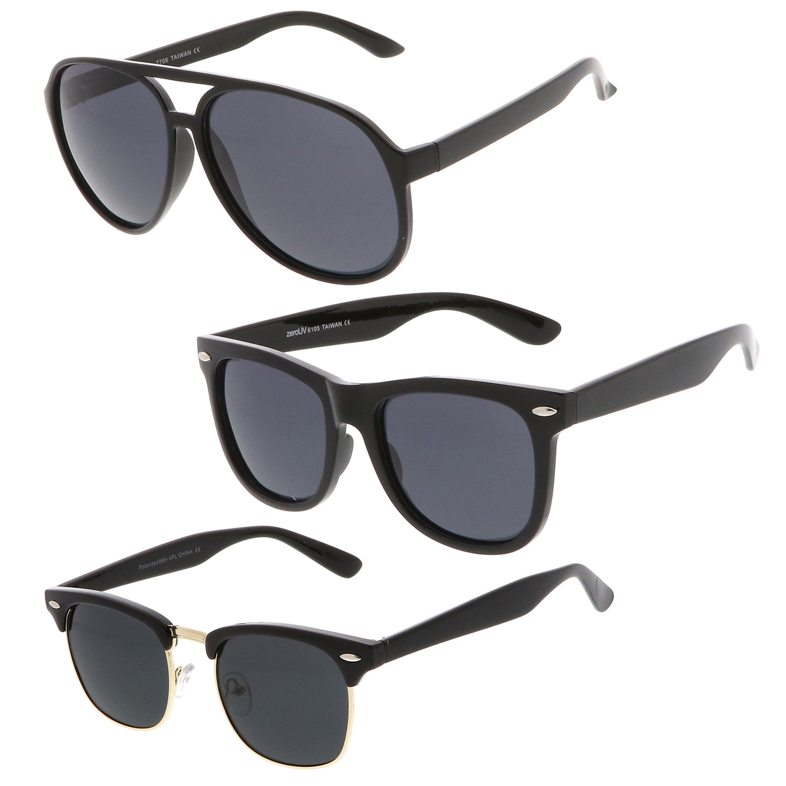 3-Pack Deluxe | Polarized Black Smoke Set