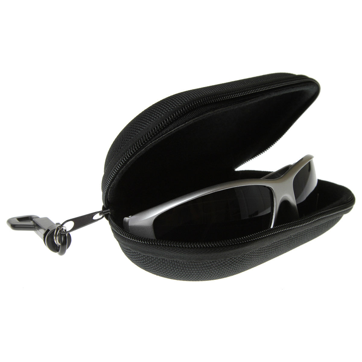 Eyeglass Hard Case, Glasses Black Zipper Case