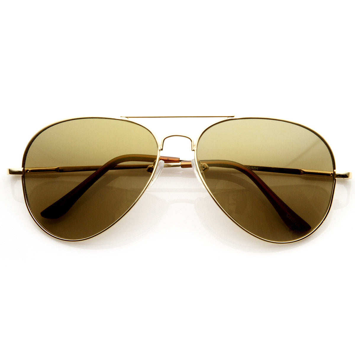 ALAÏA Gold Aviator Sunglasses In Metal And Leather