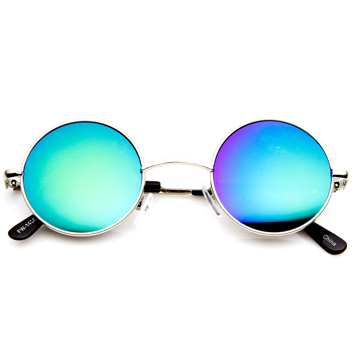 Lennon Style Small Round Color Mirrored Lens Circle Sunglasses