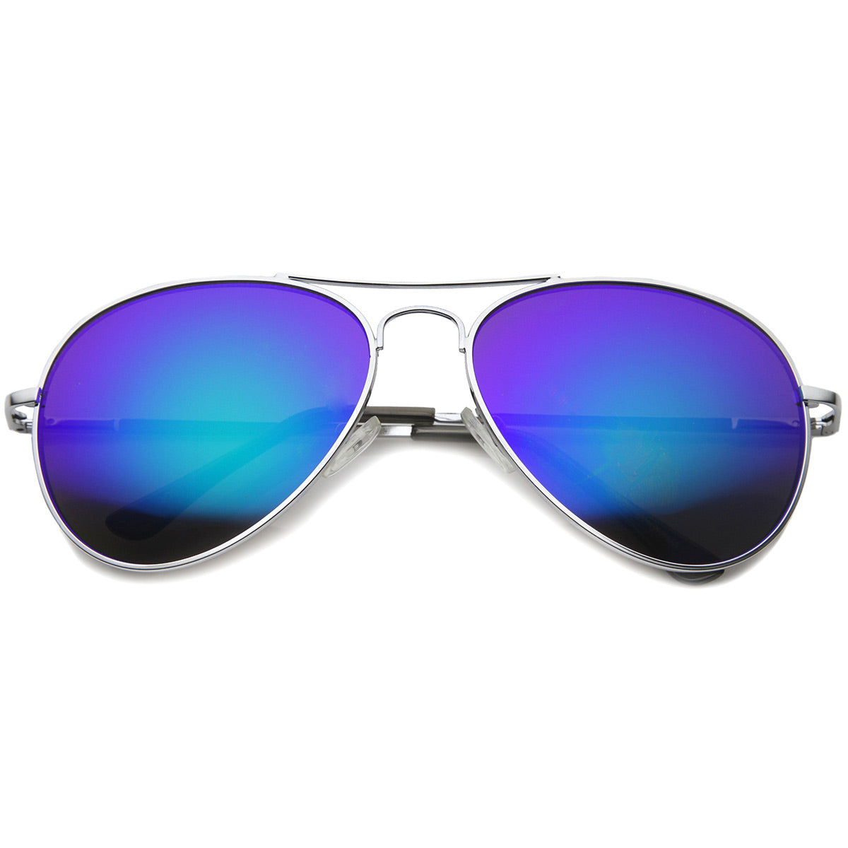 Color Tint Mirror Metal Aviator Sunglasses - sunglass.la