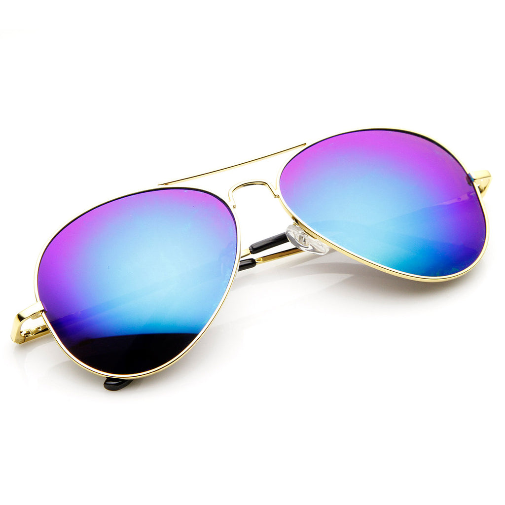 Gold / Blue Mirror