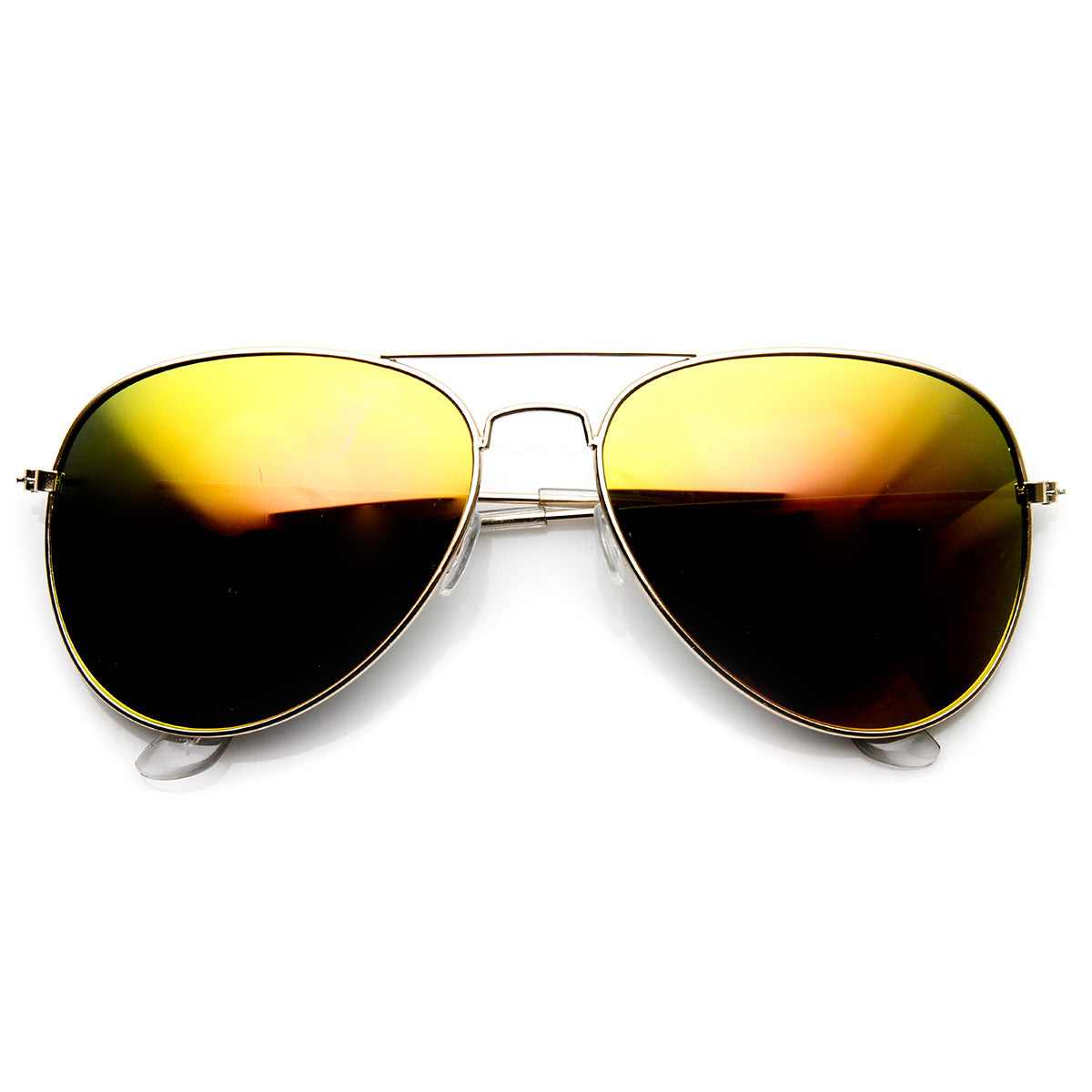 Classic Gold Frame Color Mirror Lens Aviator Sunglasses 60mm Sunglassla