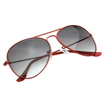 Color Coated Classic Metal Aviator Sunglasses