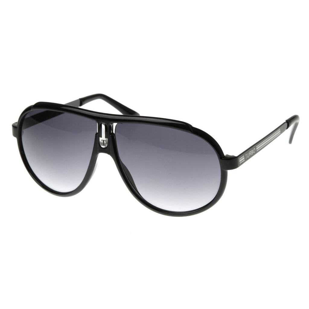 Large 80s Style Sport Retro Aviator Sunglasses