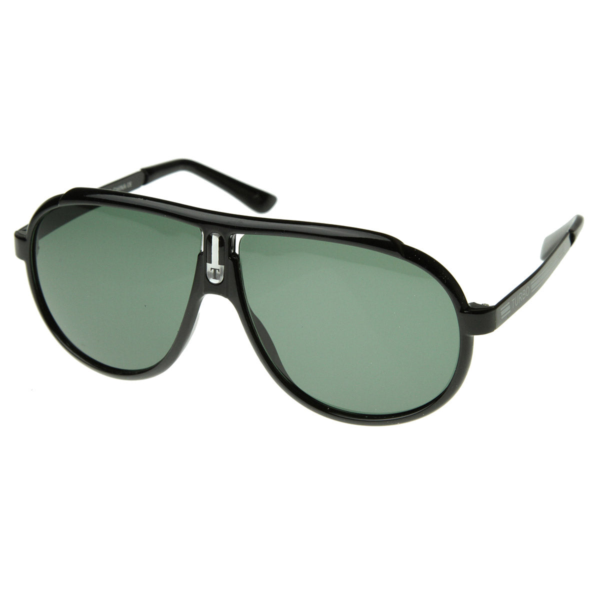 Large 80s Style Euro Sport Retro Aviator Sunglasses