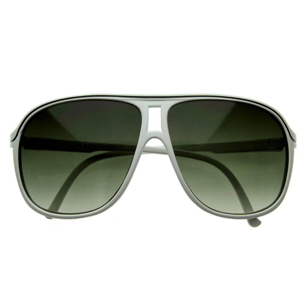 Large Retro Style Tear drop Shaped Aviator Sunglasses