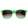 Super Two-Tone Hyper Neon Multi Color Party Horn Rimmed Shades Sunglasses