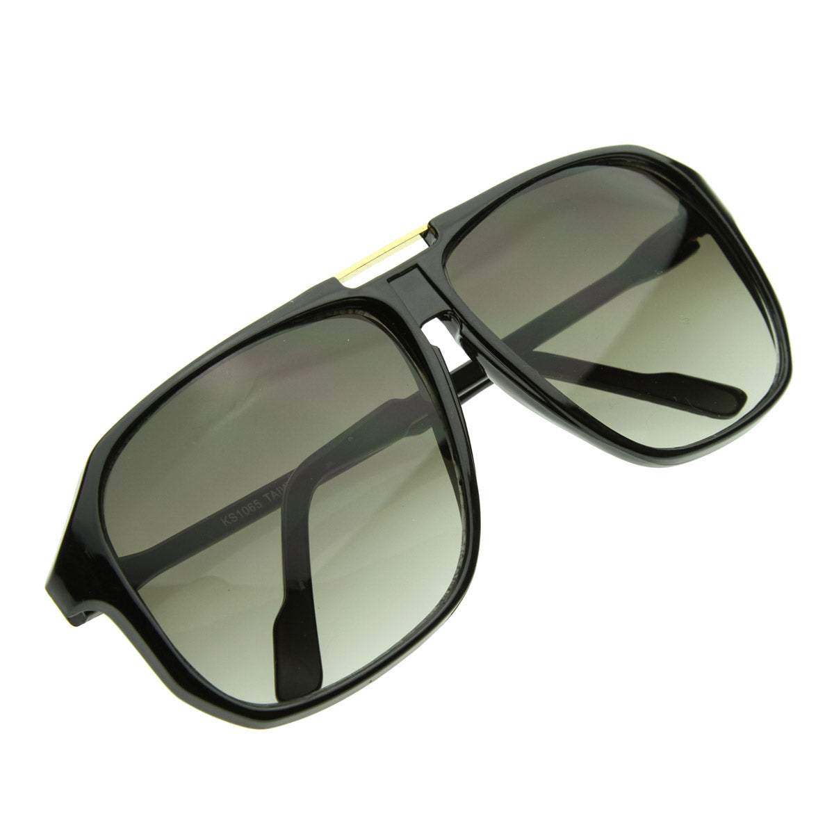 Keyhole Plastic Square Aviators Sunglasses