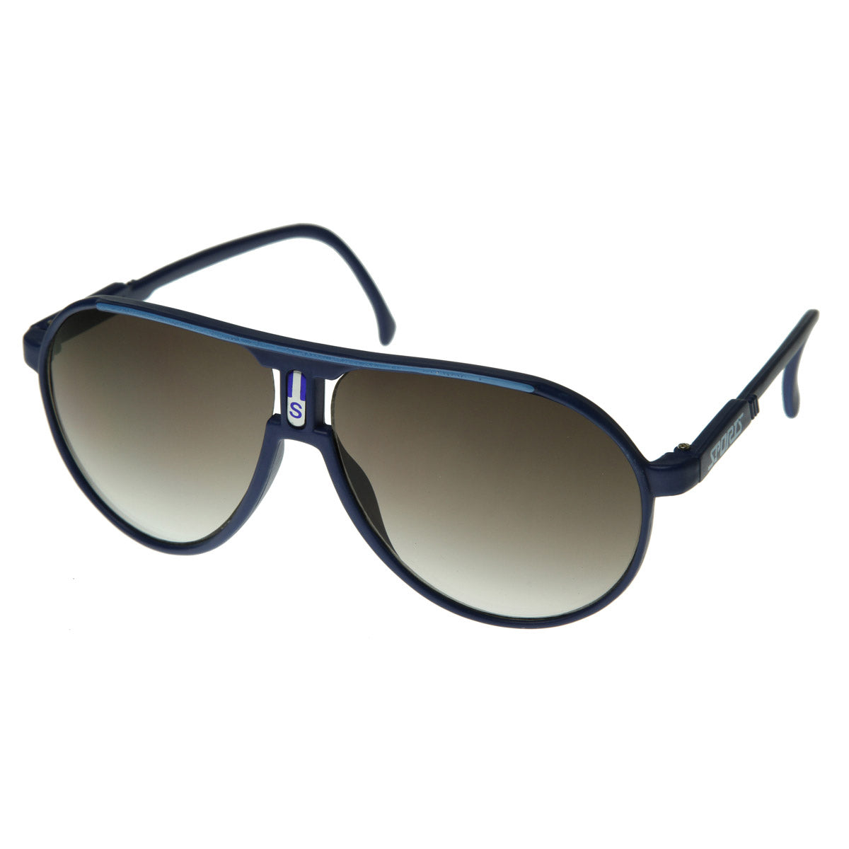 Sport 80s Retro Style Lightweight Plastic Tear Drop Aviator Sunglasses