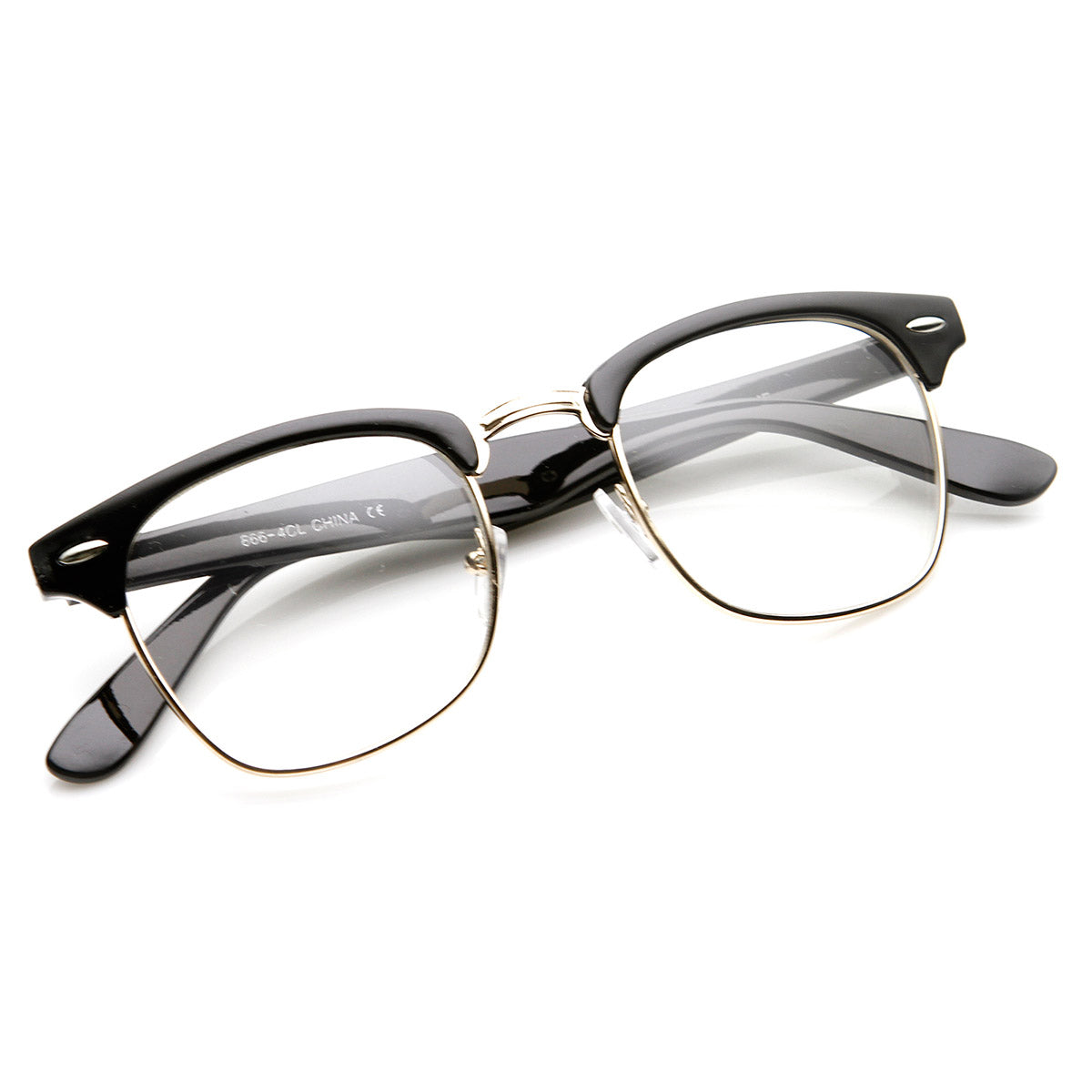 Vintage Inspired Classic Horn Rimmed Nerd Horn Rimmed UV400 Clear Lens Glasses