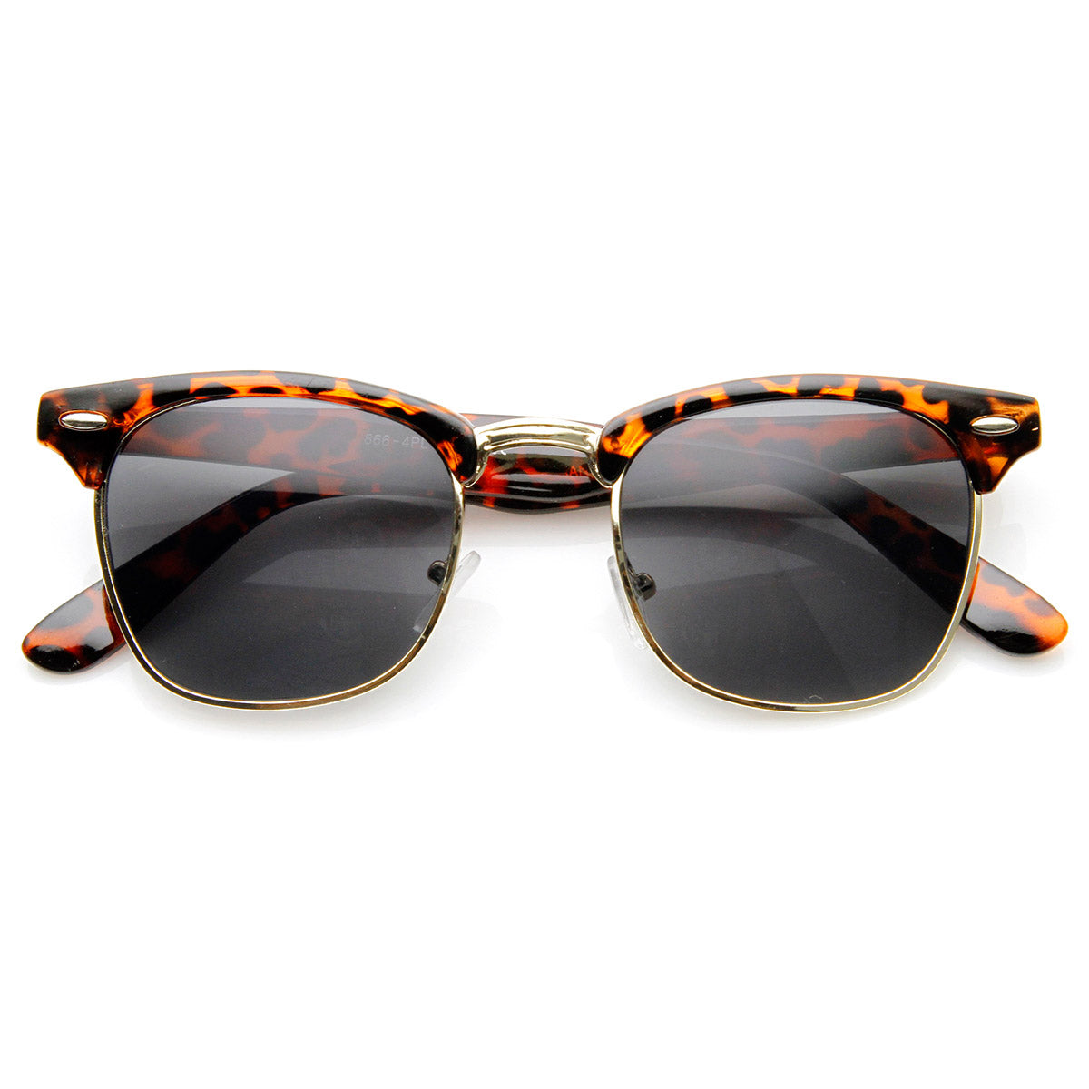 Polarized Classic Half Frame Semi-Rimless Horn Rimmed Sunglasses