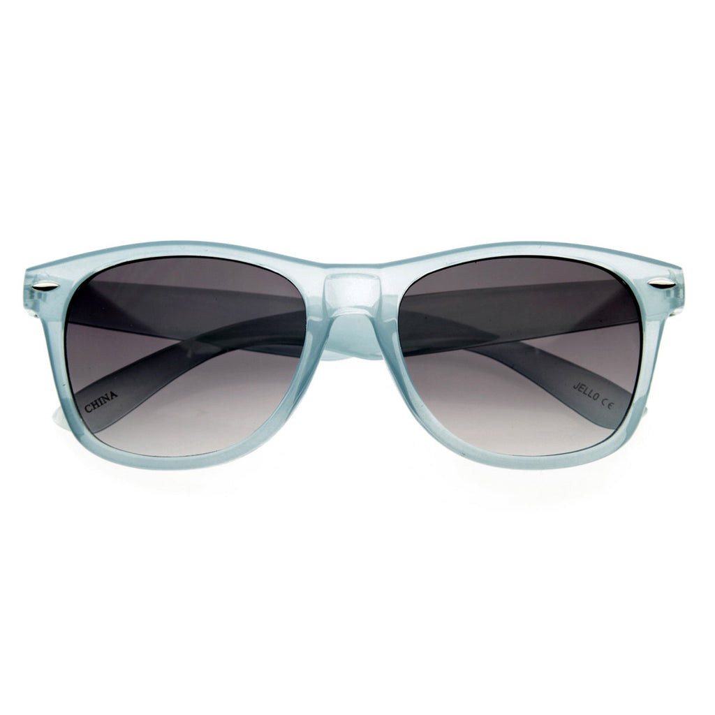 Gafas de sol de cuerno de aro transparente, coloridas y brillantes, de color caramelo de gelatina