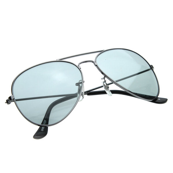 PHOTOSUN XDF Photochromatic Metal Aviator Sunglasses w/ Corning Lens