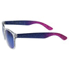 Splatter Plasma Neon Dual Color Raver Mirror Flash Mirror Lens Horn Rimmed Sunglasses