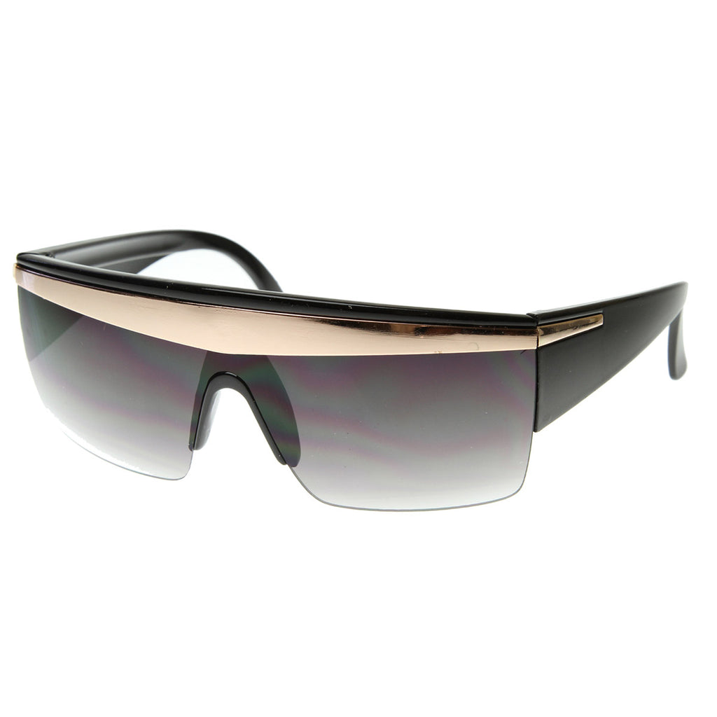 Poker Face Half Frame Designer Style Sunglasses
