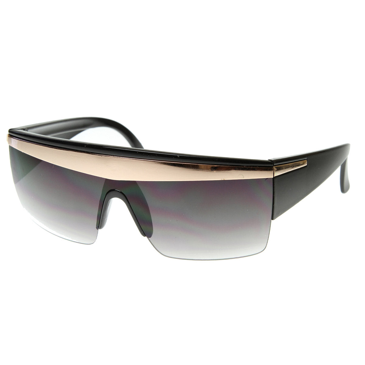 Poker Face Half Frame Designer Style Sunglasses