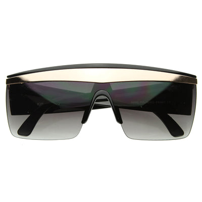Poker Face Half Frame Designer Style Sunglasses