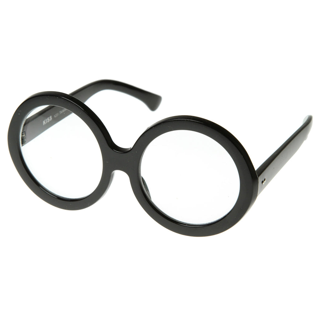 Large Round Oversized  Bold  Womens Fashion Clear Lens Glasses