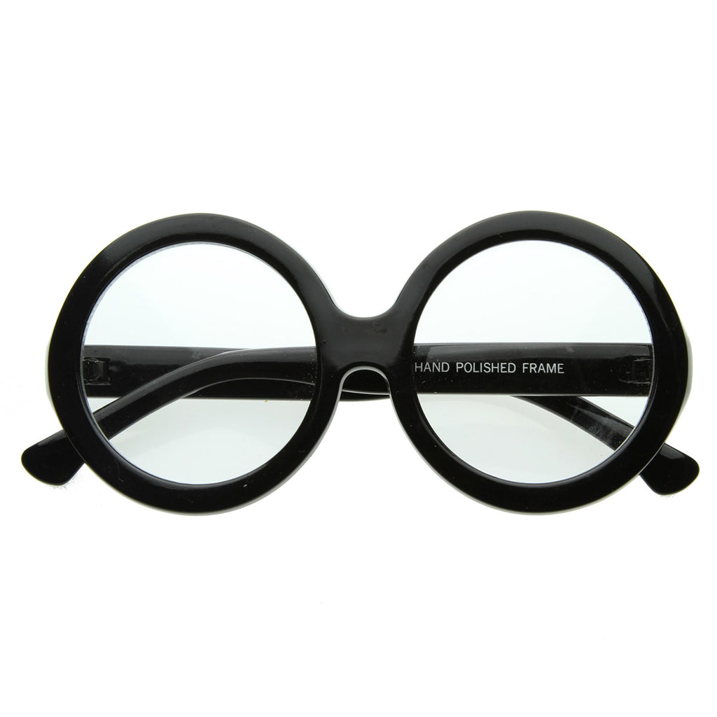 Large Round Oversized  Bold  Womens Fashion Clear Lens Glasses