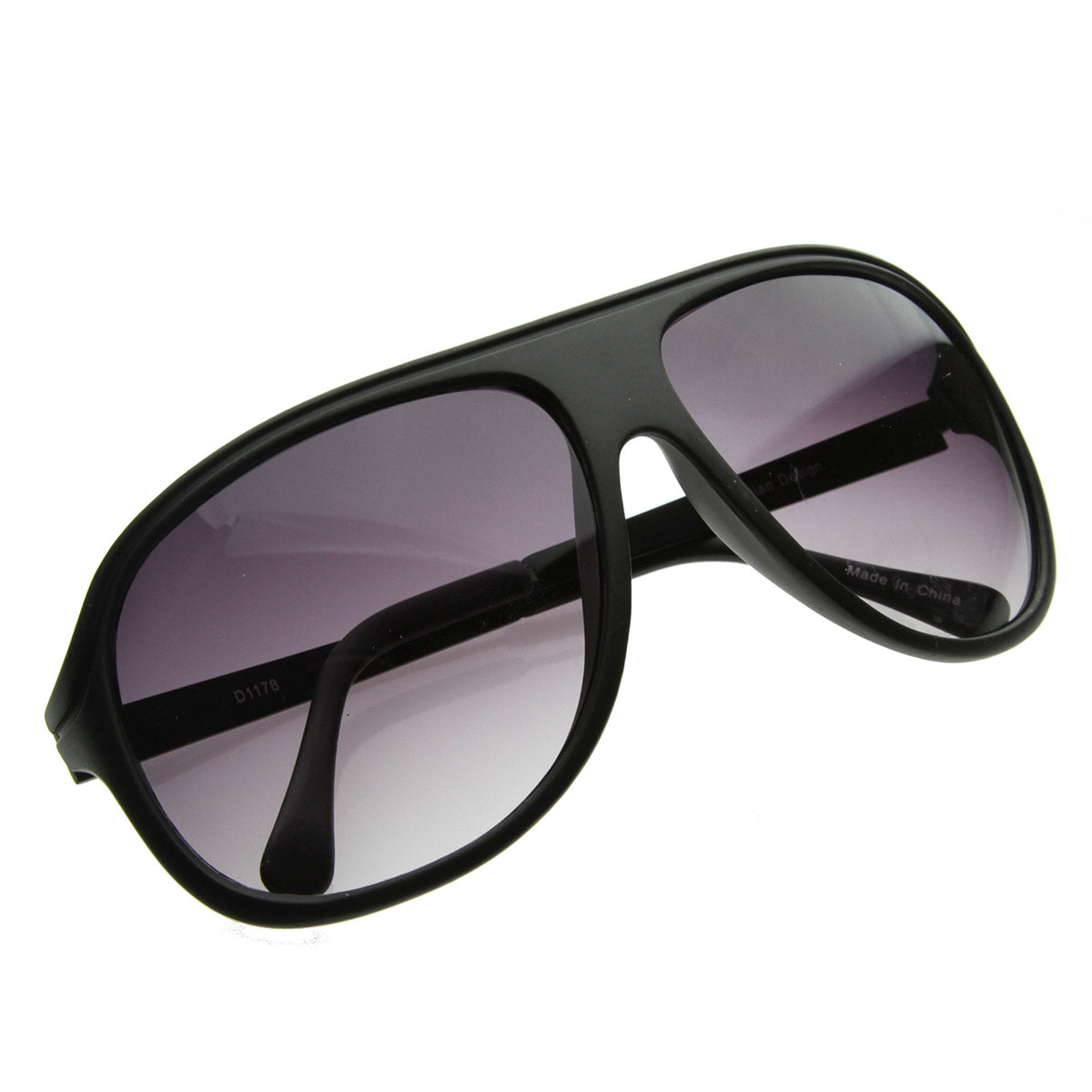 Flat Top Classic Retro Plastic Aviator Sunglasses