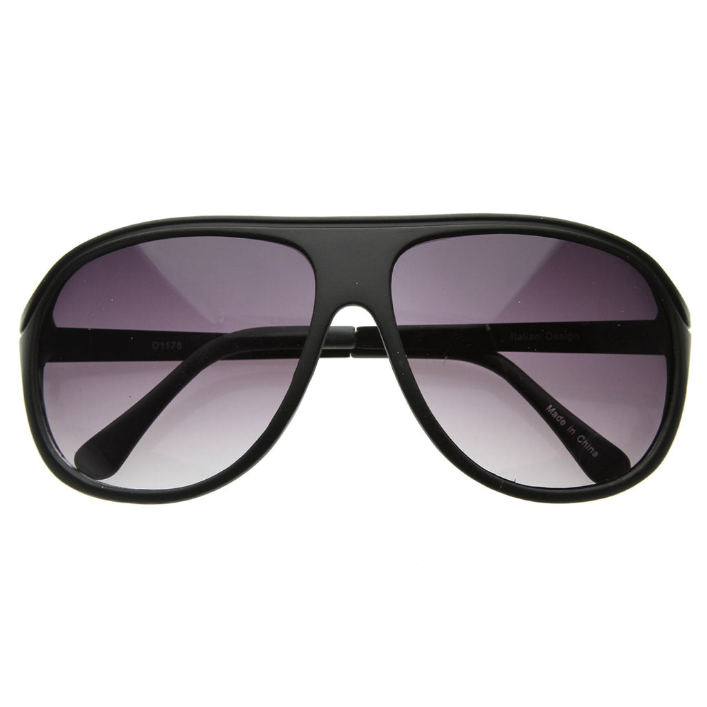 Flat Top Classic Retro Plastic Aviator Sunglasses