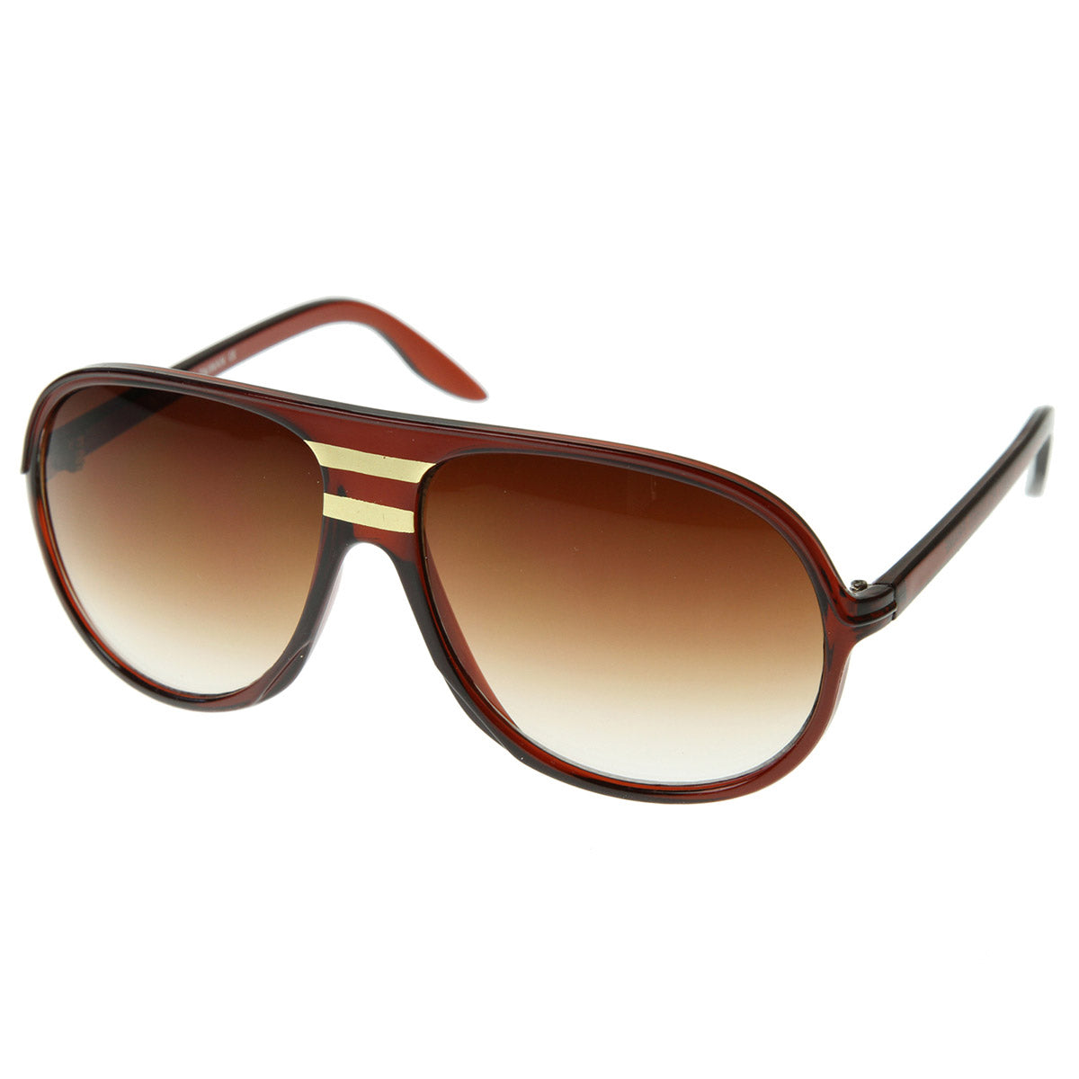 Large Retro Tear Drop Plastic Aviator Sunglasses