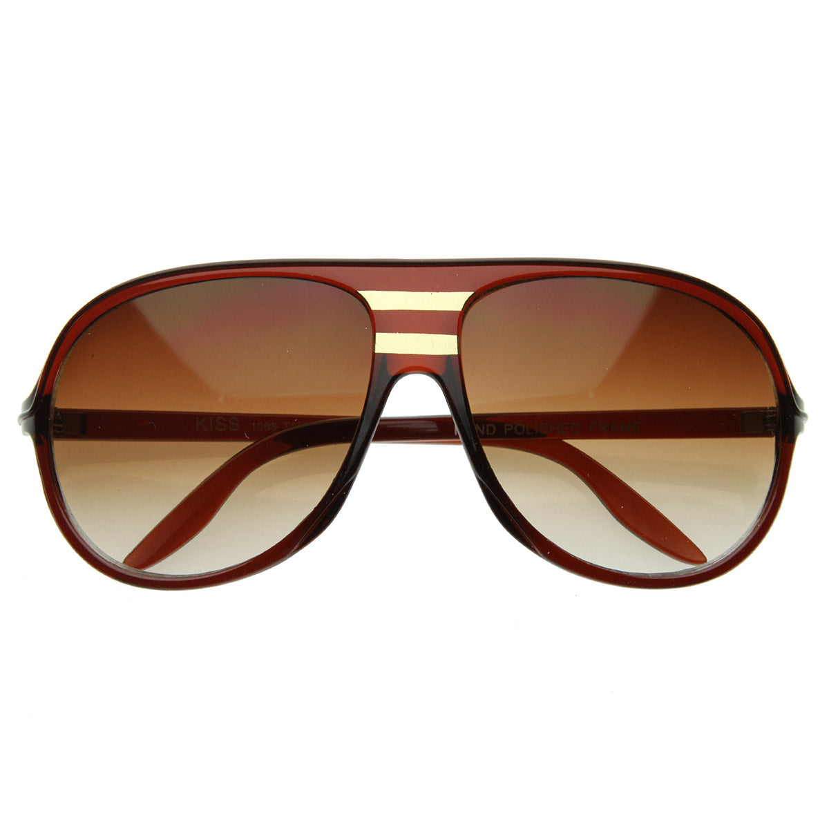 Large Retro Tear Drop Plastic Aviator Sunglasses