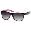 Two Tone Multi Color Neon Retro Fashion Classic Horn Rimmed Style Sunglasses
