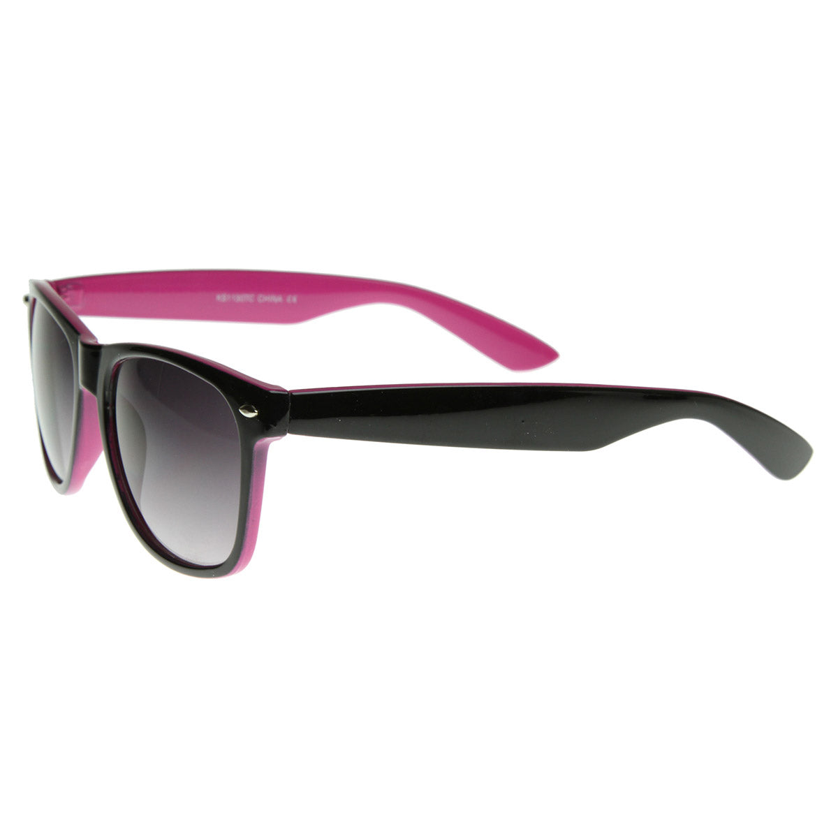 Two Tone Multi Color Neon Retro Fashion Classic Horn Rimmed Style Sunglasses