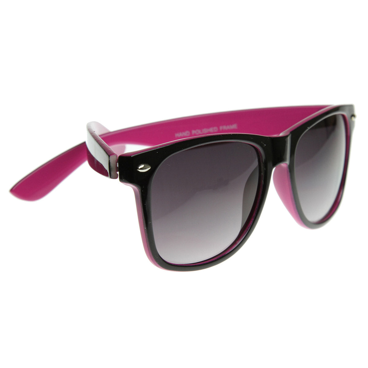 Two Tone Multi Color Neon Retro Fashion Classic Horn Rimmed Style Sunglasses
