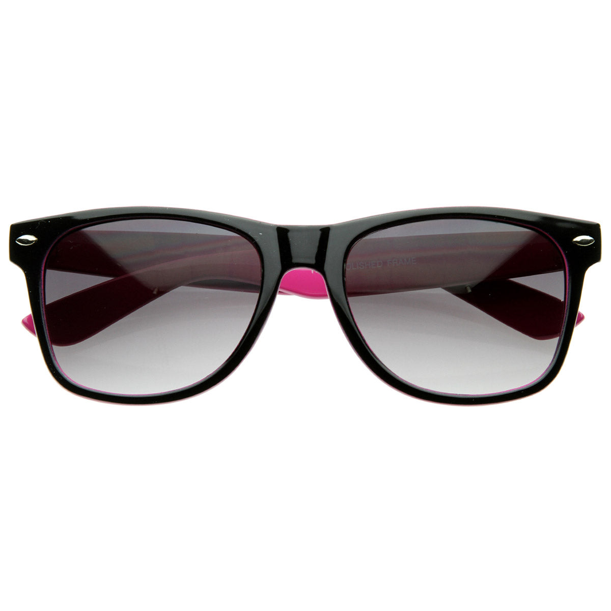 Two Tone Multi Color Neon Retro Fashion Classic Horn Rimmed Style Sunglasses