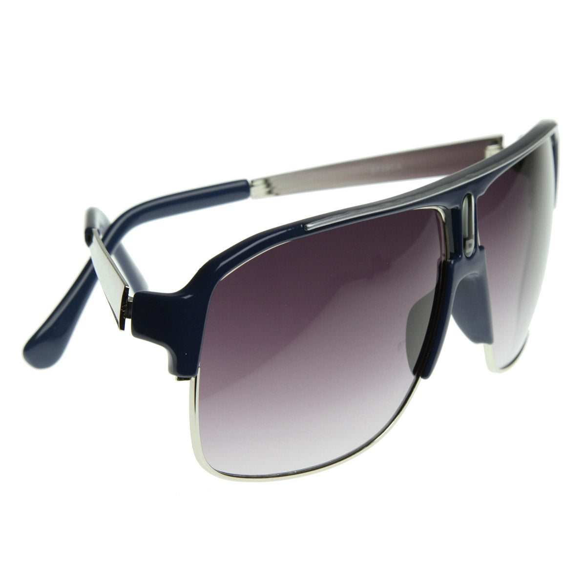 Designer Inspired Half Frame 80s Style Aviator Sunglasses