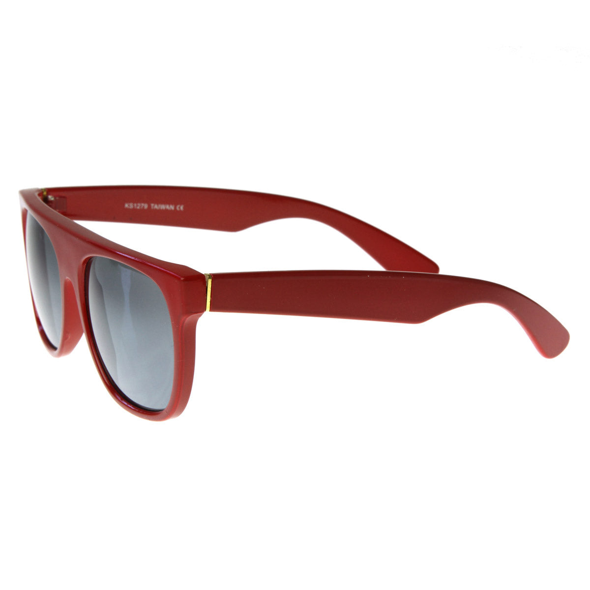 Modern Retro Reflective Mirror Lens Super Flat Top Horn Rimmed Sunglasses