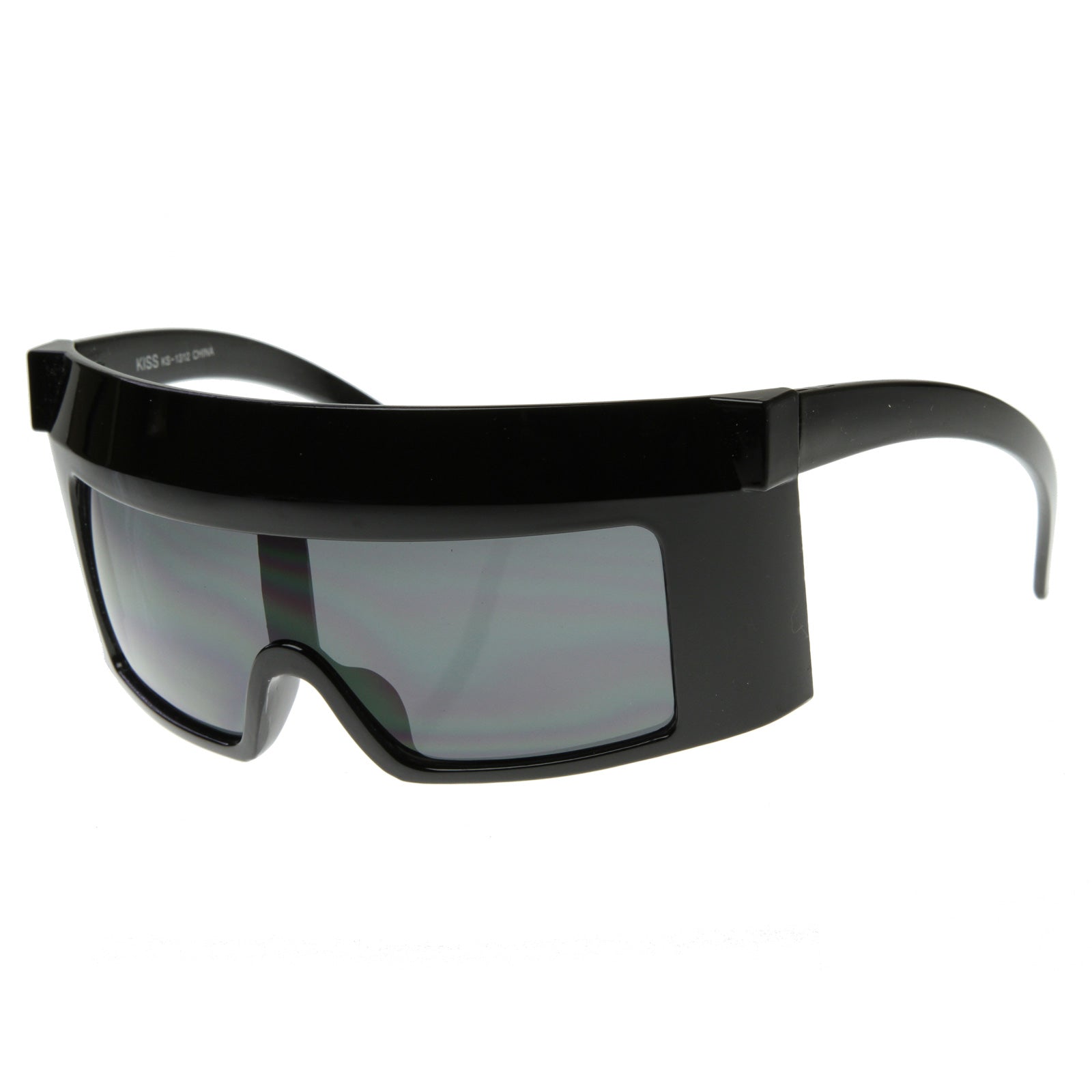 Crazy Oversize Futuristic Shield Lens Square Party Novelty Sunglasses 8121 BLACK