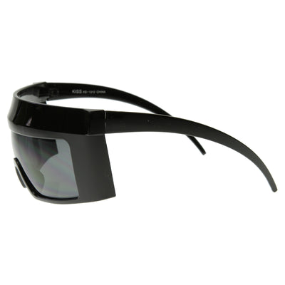 Crazy Oversize Futuristic Shield Lens Square Party Novelty Sunglasses 8121 BLACK