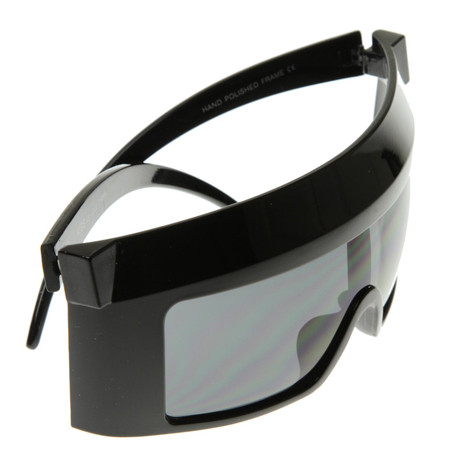 Crazy Oversize Futuristic Shield Lens Square Party Novelty Sunglasses 8121 BLACK