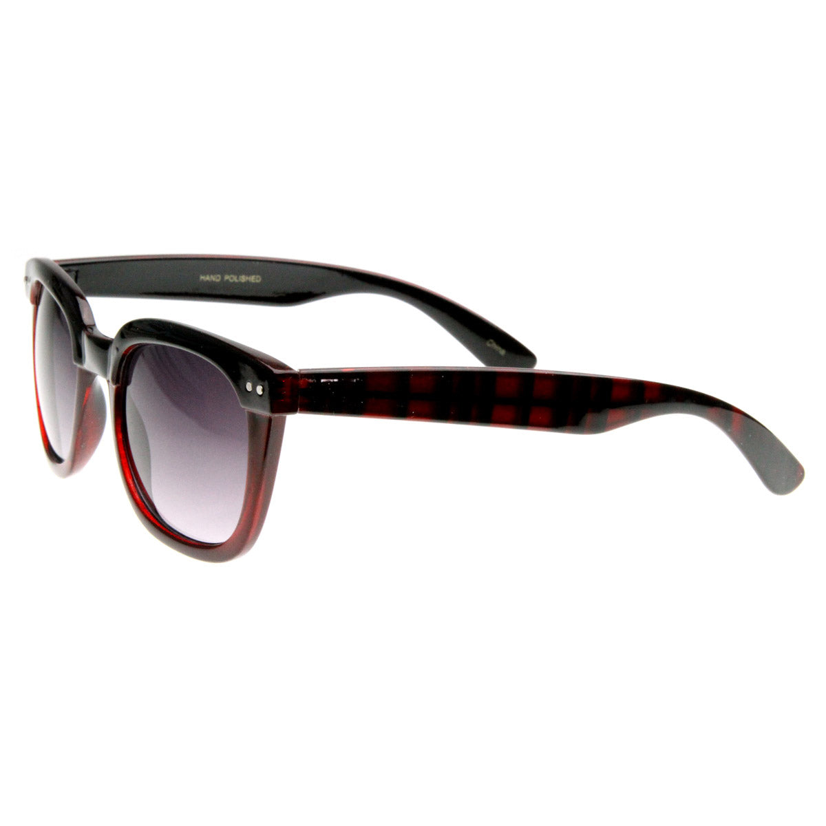 New Nerd Bold Two Step Tone Color Horn Rimmed Frame Sunglasses