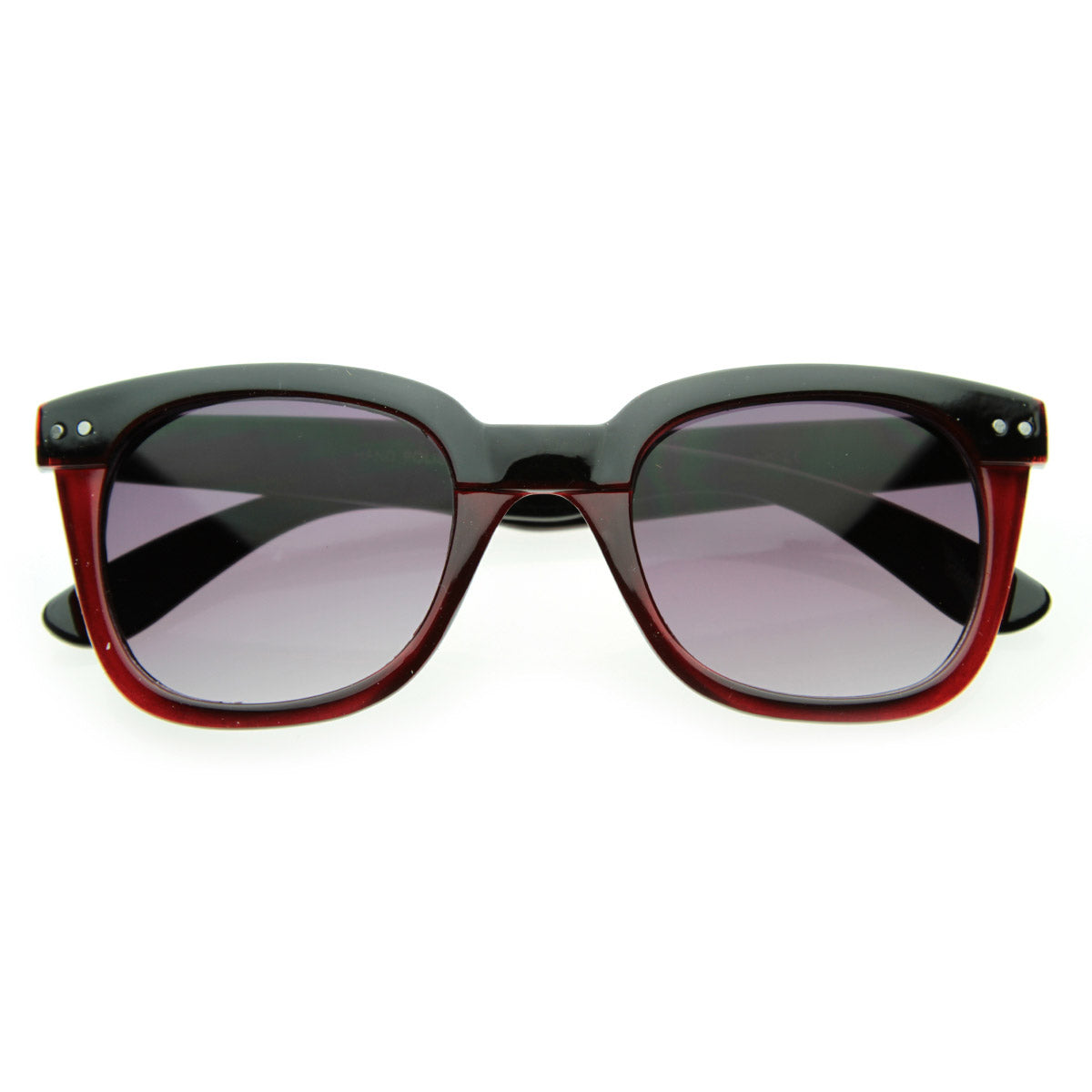 New Nerd Bold Two Step Tone Color Horn Rimmed Frame Sunglasses