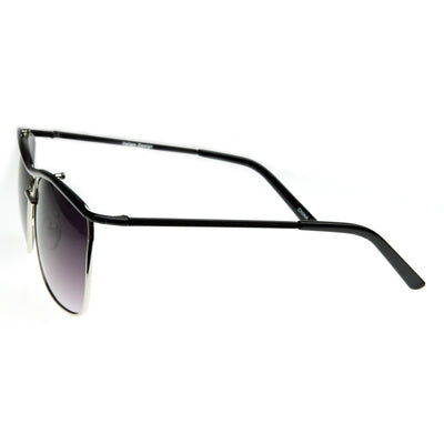 Modern Thin Square Wire Frame Aviator Sunglasses