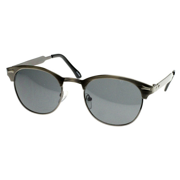 Premium Vintage Inspired Full Metal Horn Rimmed P-3 Sunglasses 8222 + Free Pouch