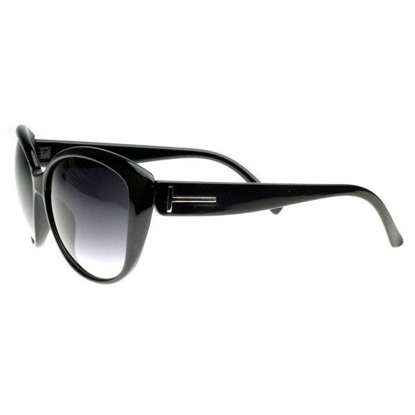 Large  Womens Oversized Cat Eye Butterfly Sunglasses with Metal Accents